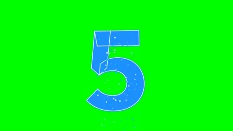 Number Looping on Chroma Key for Compositing Video stock 336892829