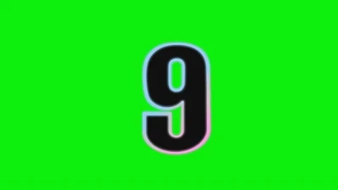 Number Looping on Chroma Key for Compositing Vídeos de archivo 337991136