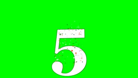Number Looping on Green Screen Chroma Key Background Stock Footage 336899069