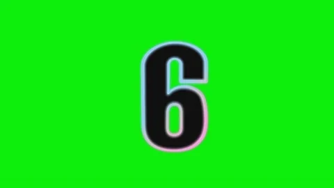 Number Looping on Green Screen Chroma Key Background Stock Footage 337991129
