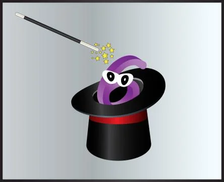 Number magic hat and wand  symbol icon design. Beautiful illustration isolate Stock Illustration