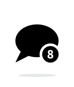 Number of message icon on white background Stock Illustration