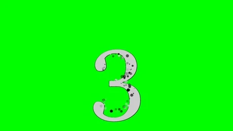 Number Motion - Chroma Key Green Screen Footage Video stock 336892778
