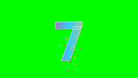 Number Motion - Chroma Key Green Screen Footage Stock Footage 336898798