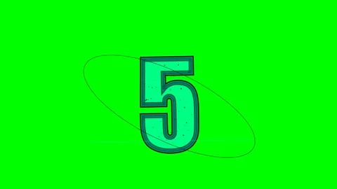 Number Motion with Drawing on Green Screen Chroma Key Background Stock Footage 336898871