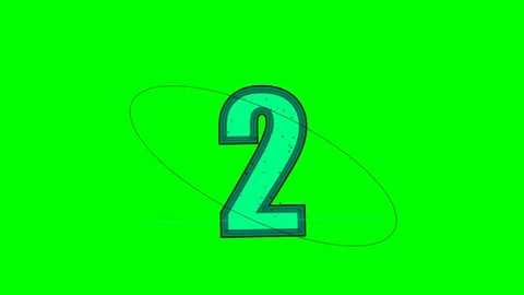 Number Motion on Green Screen Chroma Key Background Stock Footage 336898880