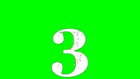 Number Motion on Green Screen Chroma Key Background Video stock 336899064