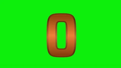 Number Motion on Green Screen Chroma Key Background Stock Footage 337991145