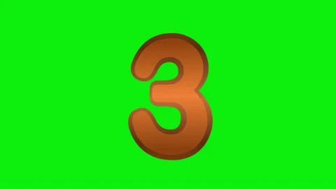 Number Motion on Green Screen Chroma Key Background Stock Footage 337991154