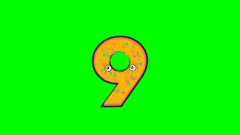 Number Motion Isolated Green Screen Stock Video Stockbeeldmateriaal 336892889