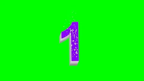 Number Motion with One Isolated Green Screen Stock Video Video stock 336898945