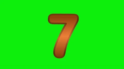 Number Motion with Seven on Chroma Key for Compositing Vídeos de archivo 337991172