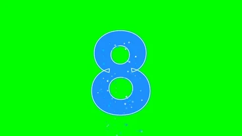 Number Moving on Chroma Key for Compositing 動画素材 336892833