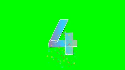 Number Moving - Chroma Key Green Screen Footage Stock Footage 336898792