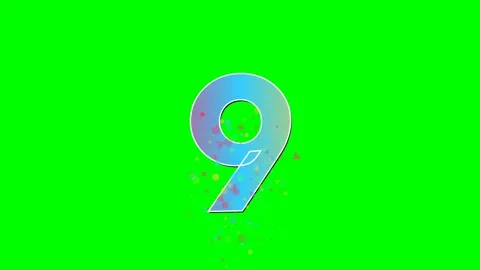 Number Moving - Chroma Key Green Screen Footage Stock Footage 336898800