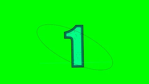 Number Moving - Chroma Key Green Screen Footage Stock Footage 336898863