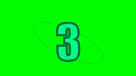 Number Moving - Chroma Key Green Screen Footage Stock Footage 336898865