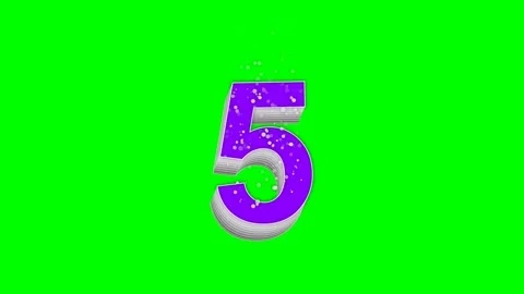 Number Moving - Chroma Key Green Screen Footage Stock Footage 336898971