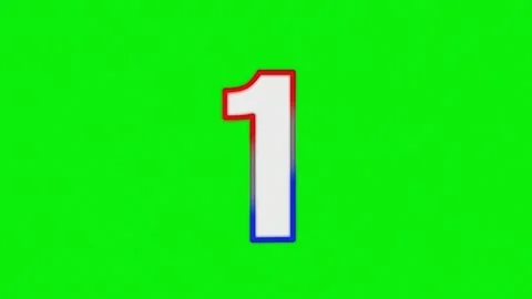 Number Moving - Chroma Key Green Screen Footage Video stock 337099569