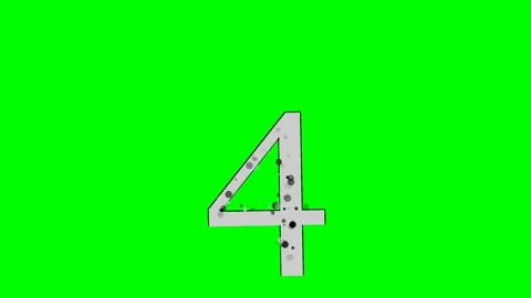 Number Moving on Green Screen Chroma Key Background 動画素材 336892781