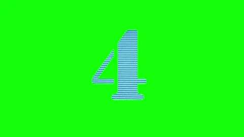 Number Moving on Green Screen Chroma Key Background 库存影片 345497293