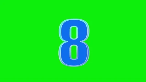 Number Moving Isolated Green Screen Stock Video Stock Footage 337052465