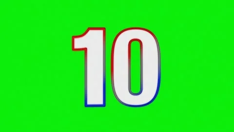 Number Moving Isolated Green Screen Stock Video 動画素材 337099581
