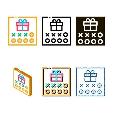 Number needed to styles receive gift icon vector outline Illustrazione stock