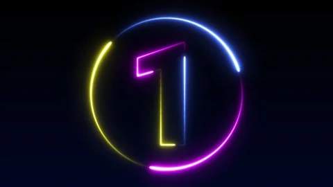 Number neon number display animation 12345678910 neon style animation neon .. Stock Footage 248666752