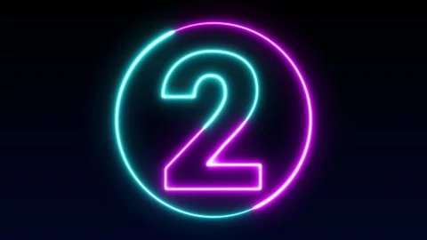 Number neon number display animation 12345678910 neon style animation neon .. Stock Footage 248666754