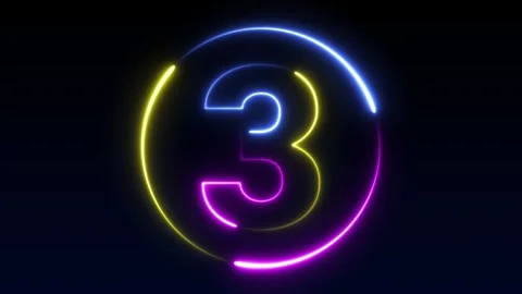 Number neon number display animation 12345678910 neon style animation neon .. Stock Footage 248667103