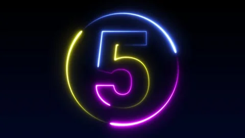 Number neon number display animation 12345678910 neon style animation neon .. Stock Footage 248667152