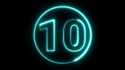 Number neon number display animation 12345678910 neon style animation neon .. Stock Footage 248667469