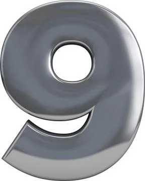 Number nine - 9 Stock Illustration