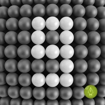 Number nine. Abstract mathematics background Stock Illustration