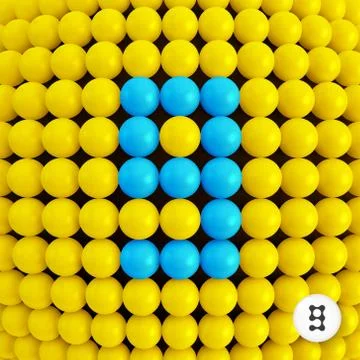 Number nine. Abstract mathematics background Stock Illustration
