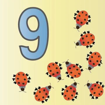 Number nine Stock-Illustration