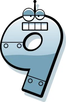 Number nine robot Stock Illustration