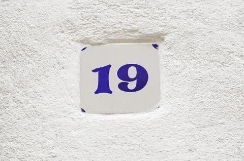 Number nineteen Stock Photos