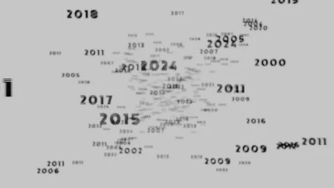 A number of numbers on a white background Stock Footage 309984365