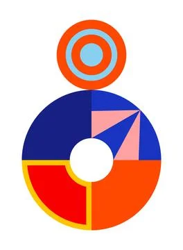 Number, numeral 8, eight with abstract geometric pattern illustration 스톡 일러스트