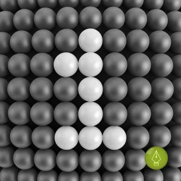 Number one. Abstract mathematics background Stock Illustration