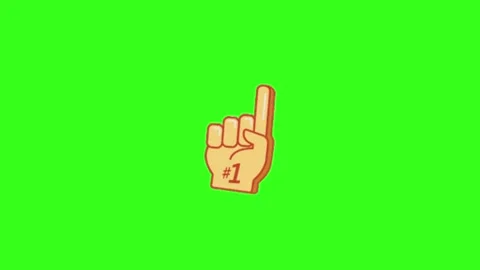 Number one animation on green screen Vídeo Stock 329331506