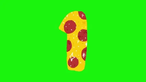 Number one animation on green screen Vidéo 329331512