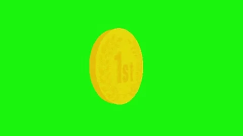 Number one animation on green screen 動画素材 329331520