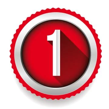 Number One badge vector Stock Illustration