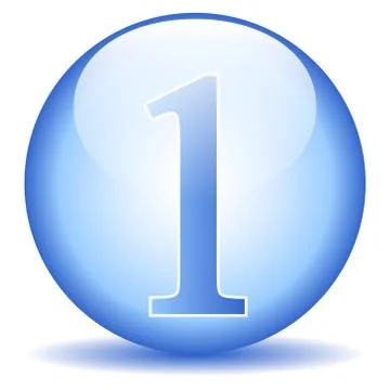 Number one button Ilustração Stock