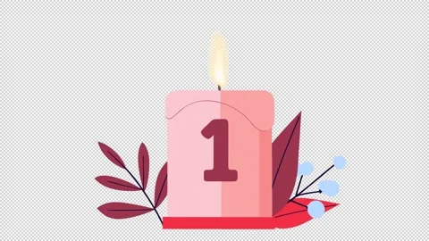 Number One Candle Vídeos de archivo 334832854