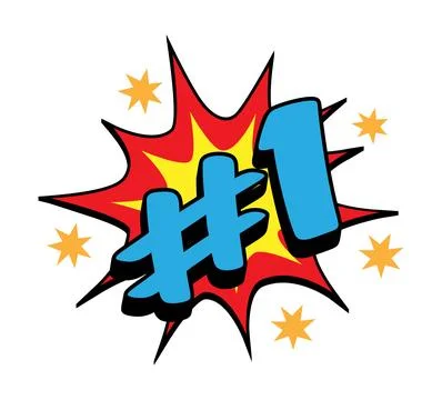 Number One Comic Book Pop Art Explosion Graphic イラスト素材