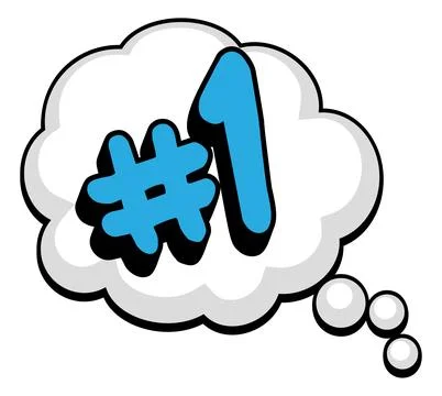 Number One Comic Book Pop Art Thought Cloud Stock Illustration